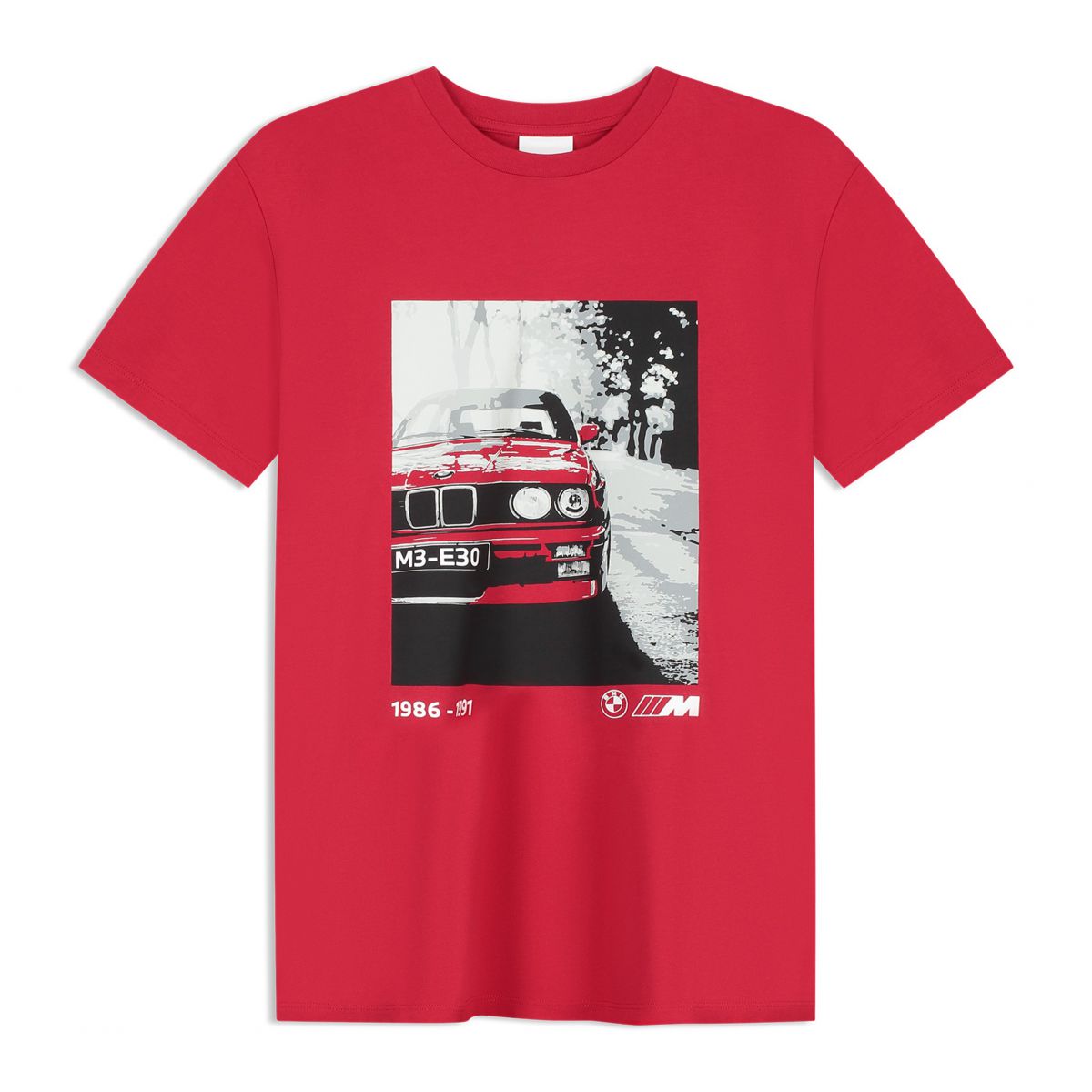 BMW E30印花T恤紅